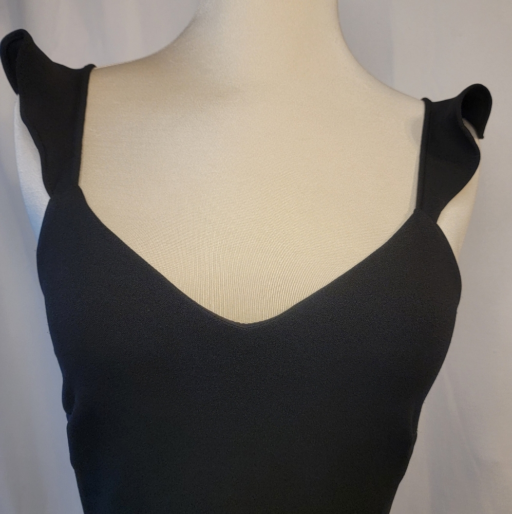 Simply Vera Vera Wang Flutter Sleeve XS Black Cocktail Dress NWOT Feminine Style - Picture 6 of 10